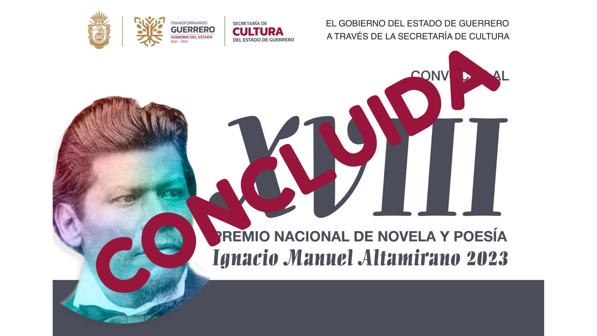 XVIII Premio Nacional de Novela y Poesía “Ignacio Manuel Altamirano 2023”
